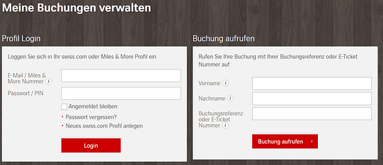 Swiss International Airlines Online Check In flug-check-in.de