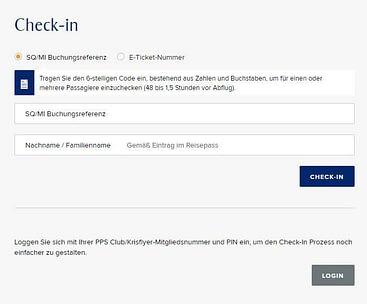 Singapore Airlines Online Check In Zum Online Chekin Jetzt